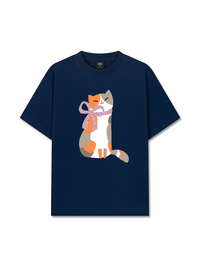 Áo Thun Relaxed Fit Daily Cuties Meow & Bow