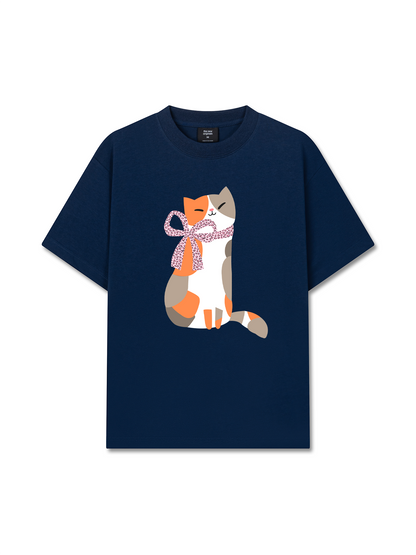 Áo Thun Relaxed Fit Daily Cuties Meow & Bow