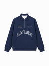 Áo Sweater Polo Nỉ Hai Da  Saint Latent Old Money
