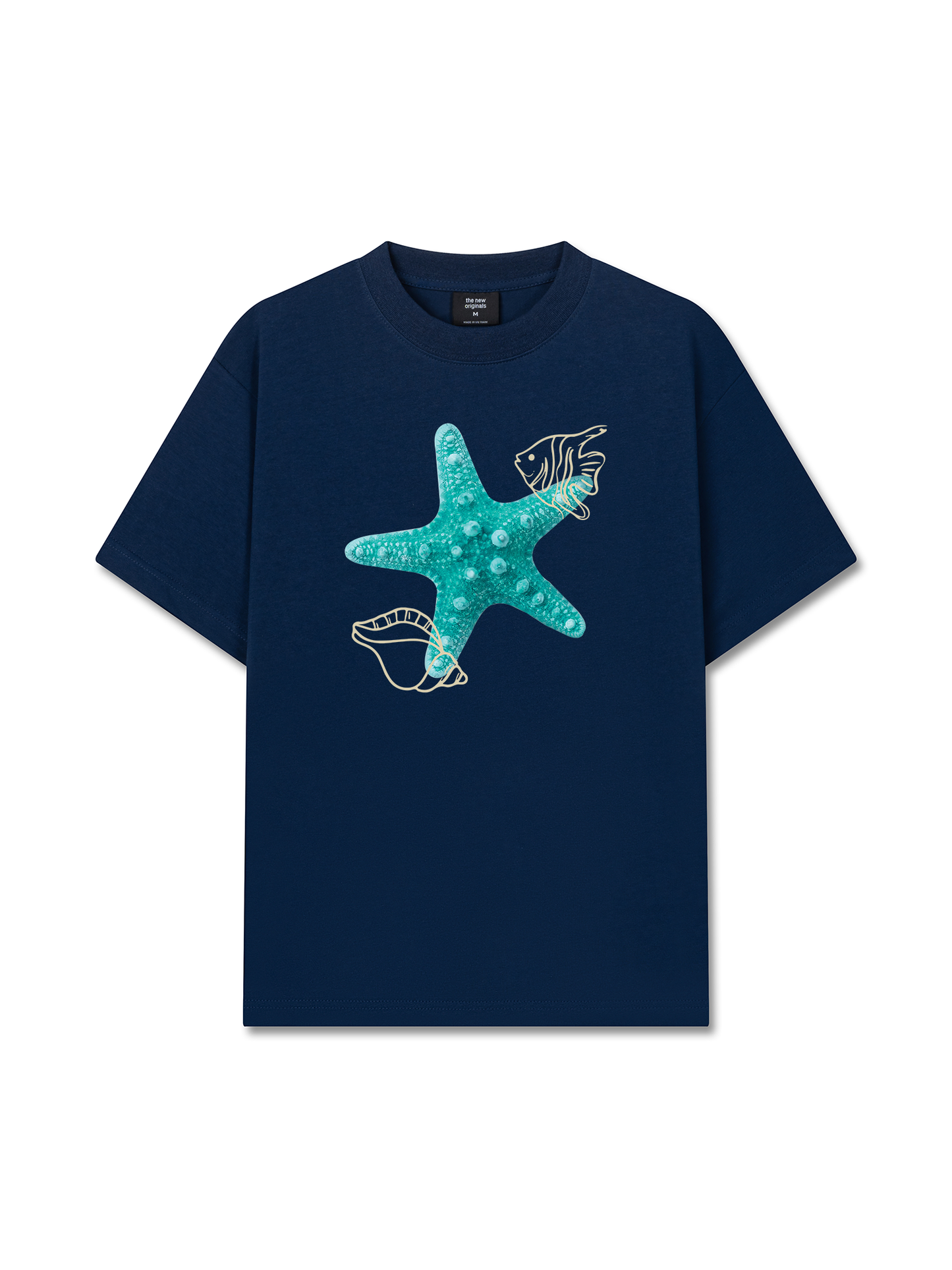 Áo Thun Relaxed Fit  Blue Tiffany Starfish