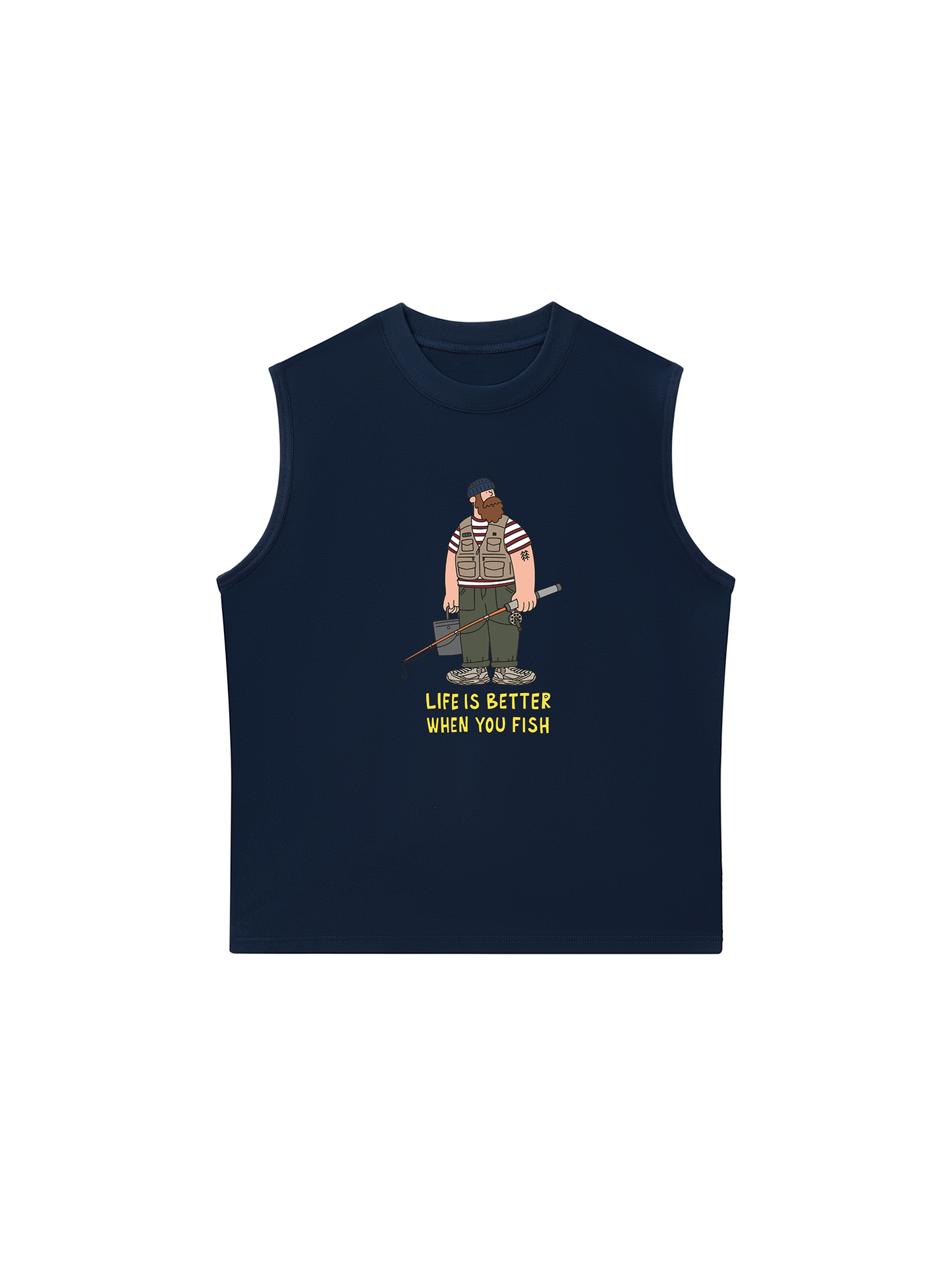 Áo Ba Lỗ Relaxed Fit Life Is Better When You Fish