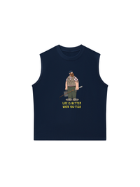 Áo Ba Lỗ Relaxed Fit Life Is Better When You Fish