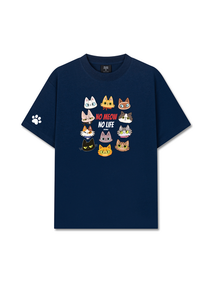 Áo Thun Relaxed Fit Animal Mood No Meow No Life