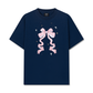 Áo Thun Relaxed Fit Cute Girl Pink Bow Bunny