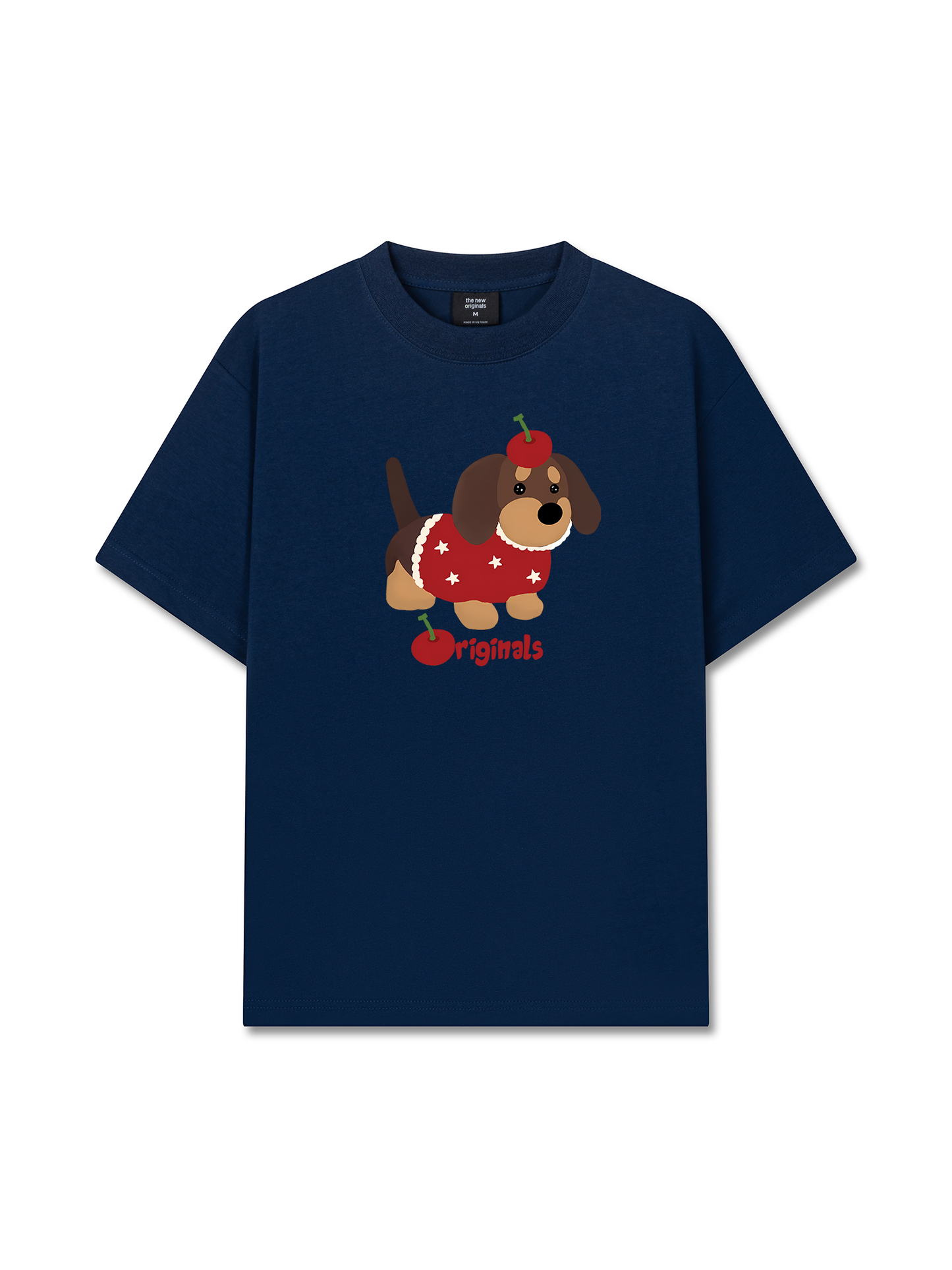 Áo Thun Relaxed Fit Animal Cute Puppy With Cherry