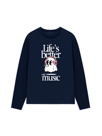 Áo Thun Dài Tay Life_s Better With Music
