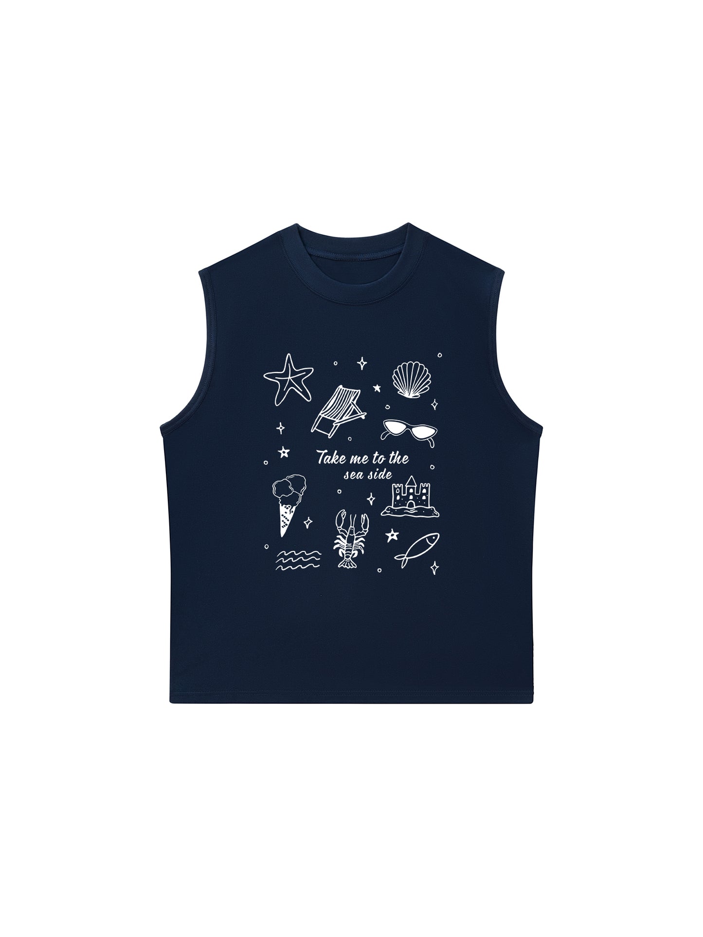 Áo Ba Lỗ Relaxed Fit Take Me To The Sea Side