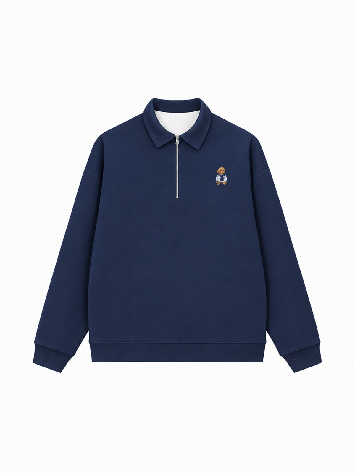 Áo Sweater Polo Nỉ Hai Da Poodle