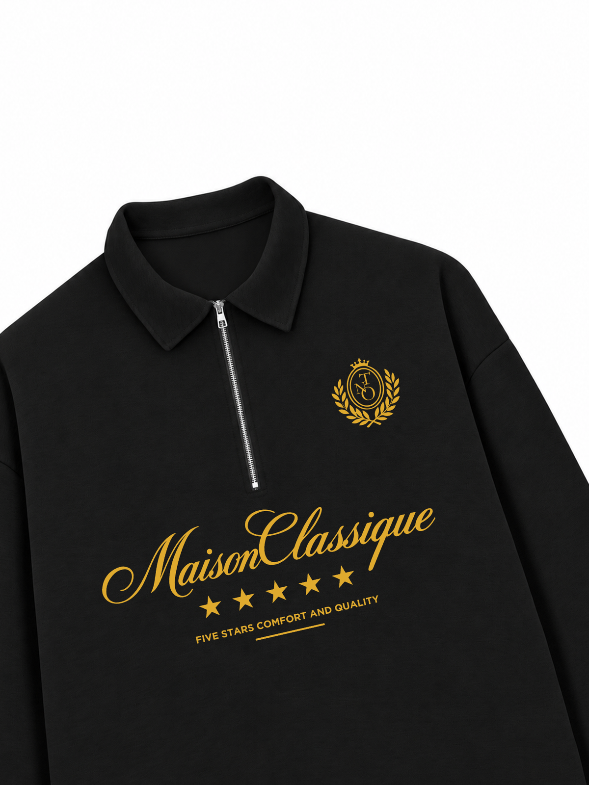 Áo Sweater Polo Nỉ Hai Da MaisonClassique