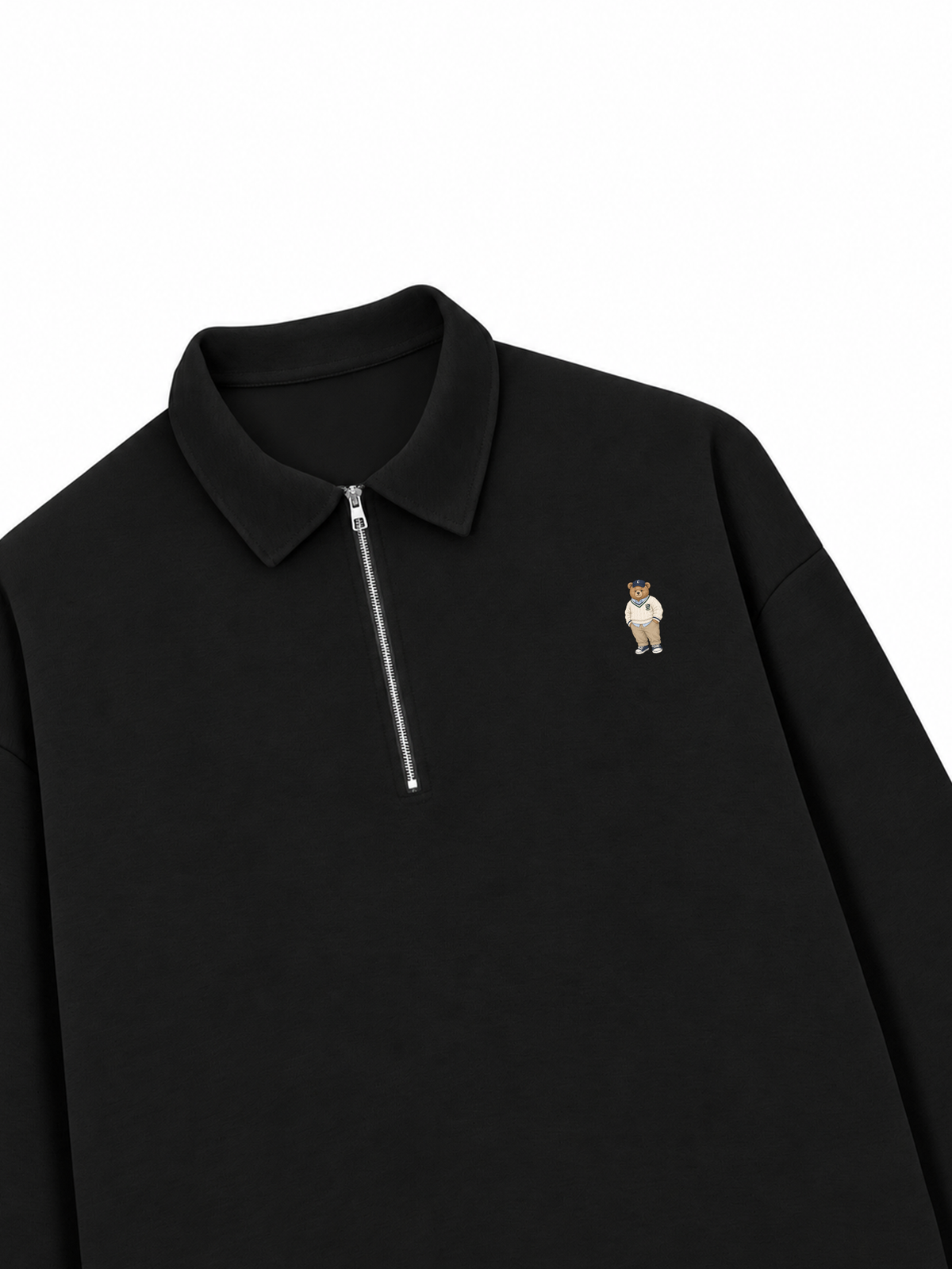 Áo Sweater Polo Nỉ Hai Da Bear