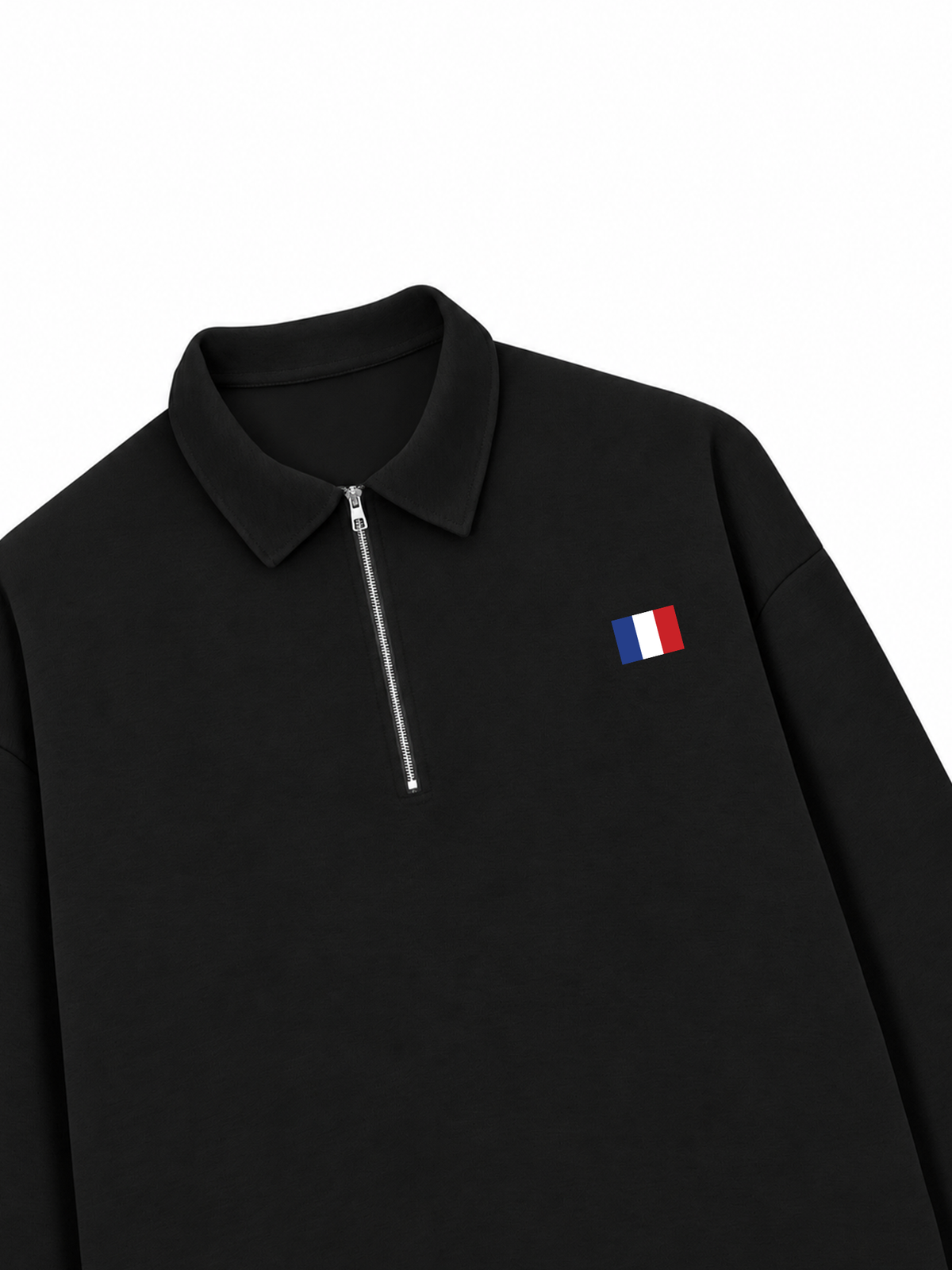 Áo Sweater Polo Nỉ Hai Da Paris Flag