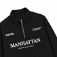 Áo Sweater Polo Nỉ Hai Da Manhattan