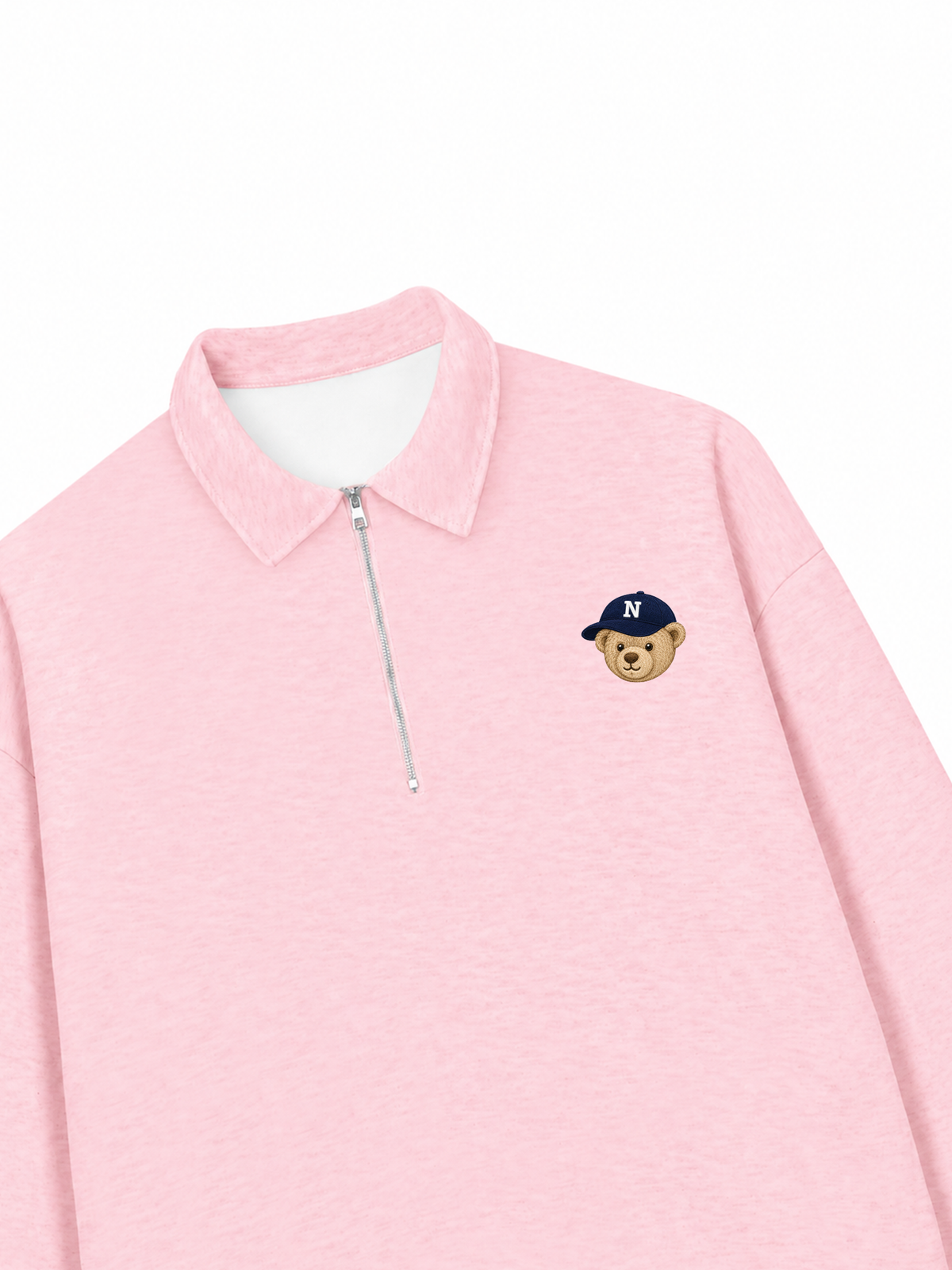 Áo Sweater Polo Nỉ Hai Da Basic Bear