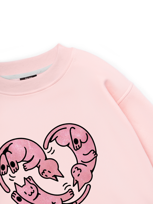 Meow Meow Heart Sweater