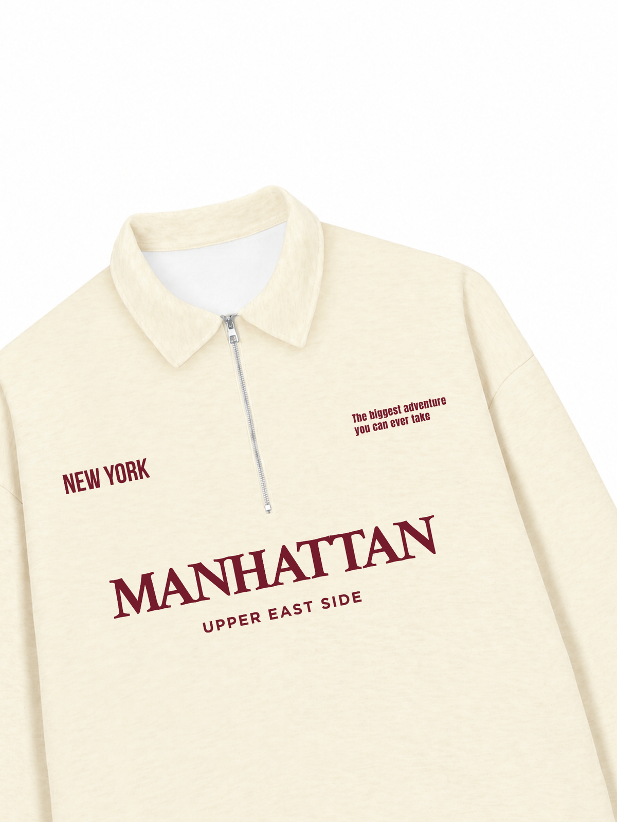 Áo Sweater Polo Nỉ Hai Da Manhattan