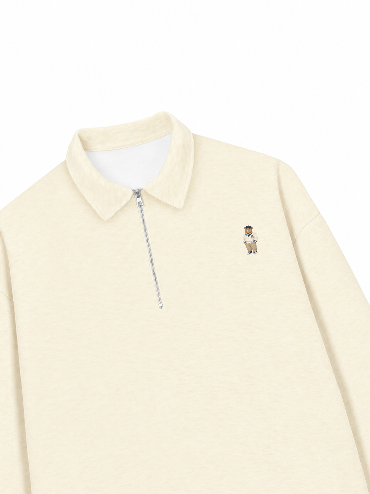 Áo Sweater Polo Nỉ Hai Da Bear