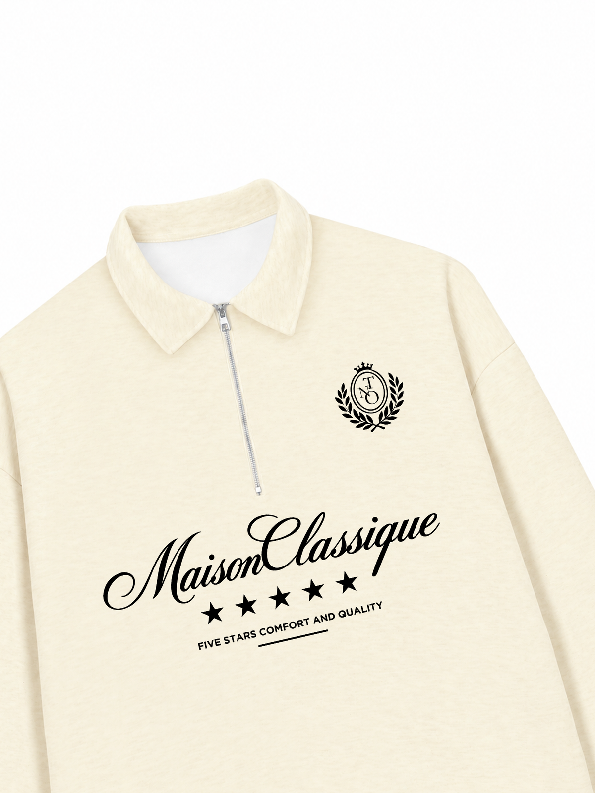 Áo Sweater Polo Nỉ Hai Da MaisonClassique