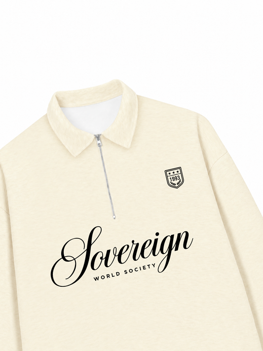 Áo Sweater Polo Nỉ Hai Da Sovereign