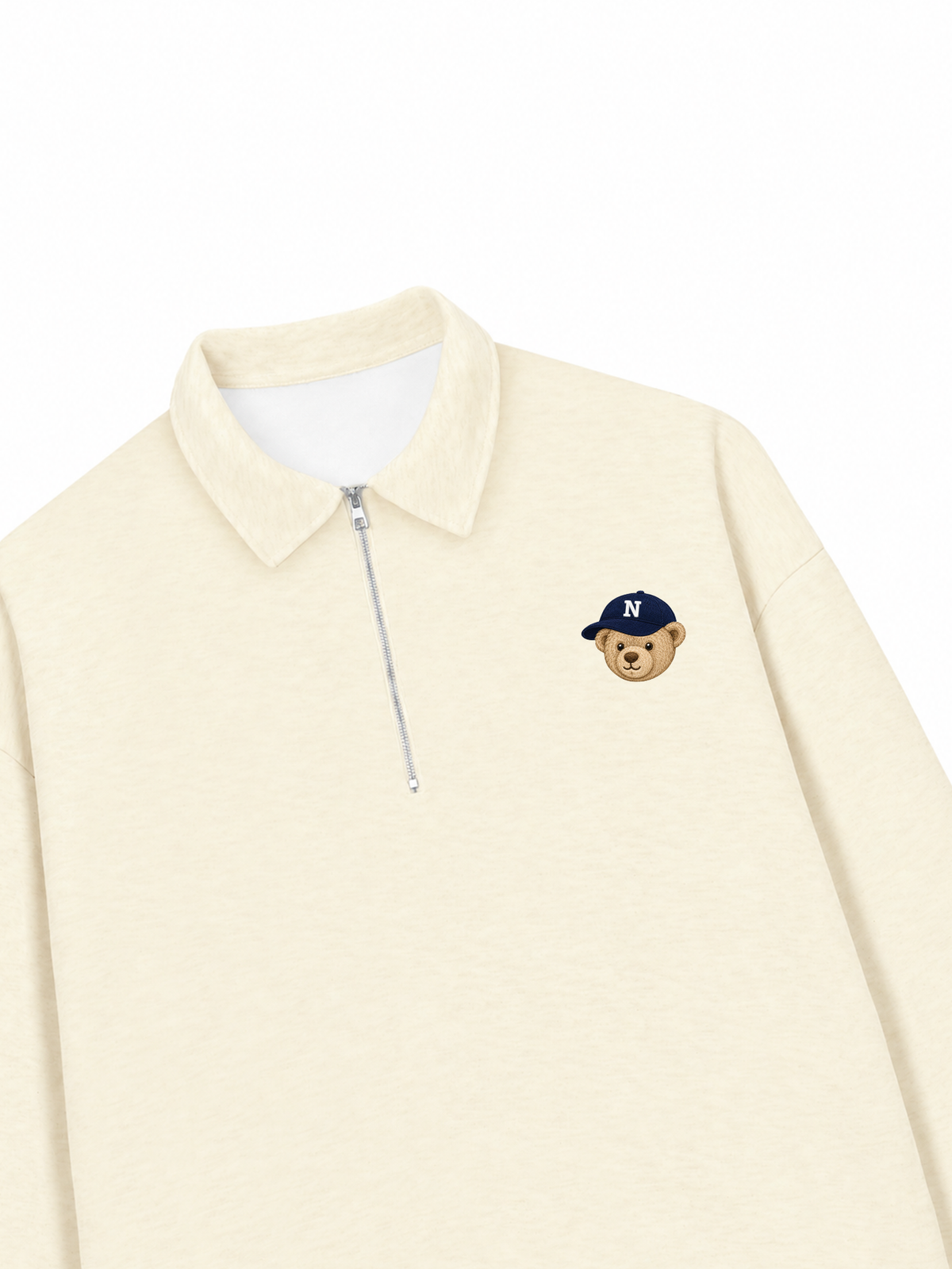 Áo Sweater Polo Nỉ Hai Da Basic Bear