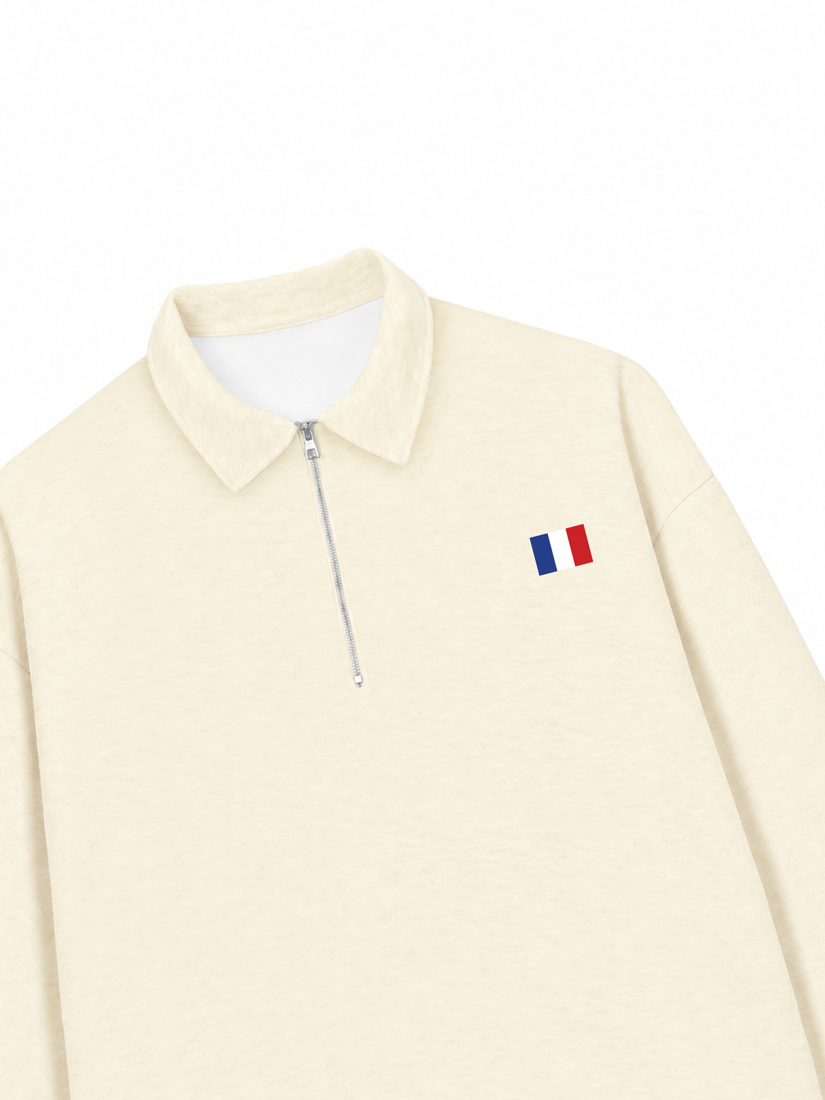 Áo Sweater Polo Nỉ Hai Da Paris Flag
