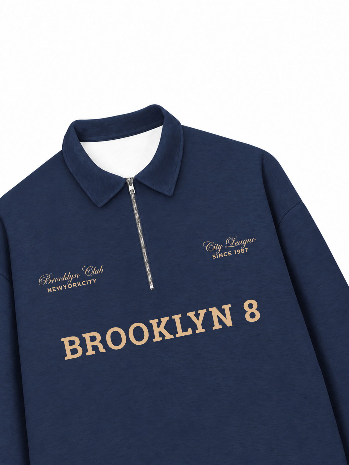 Áo Sweater Polo Nỉ Hai Da Brooklyn 8