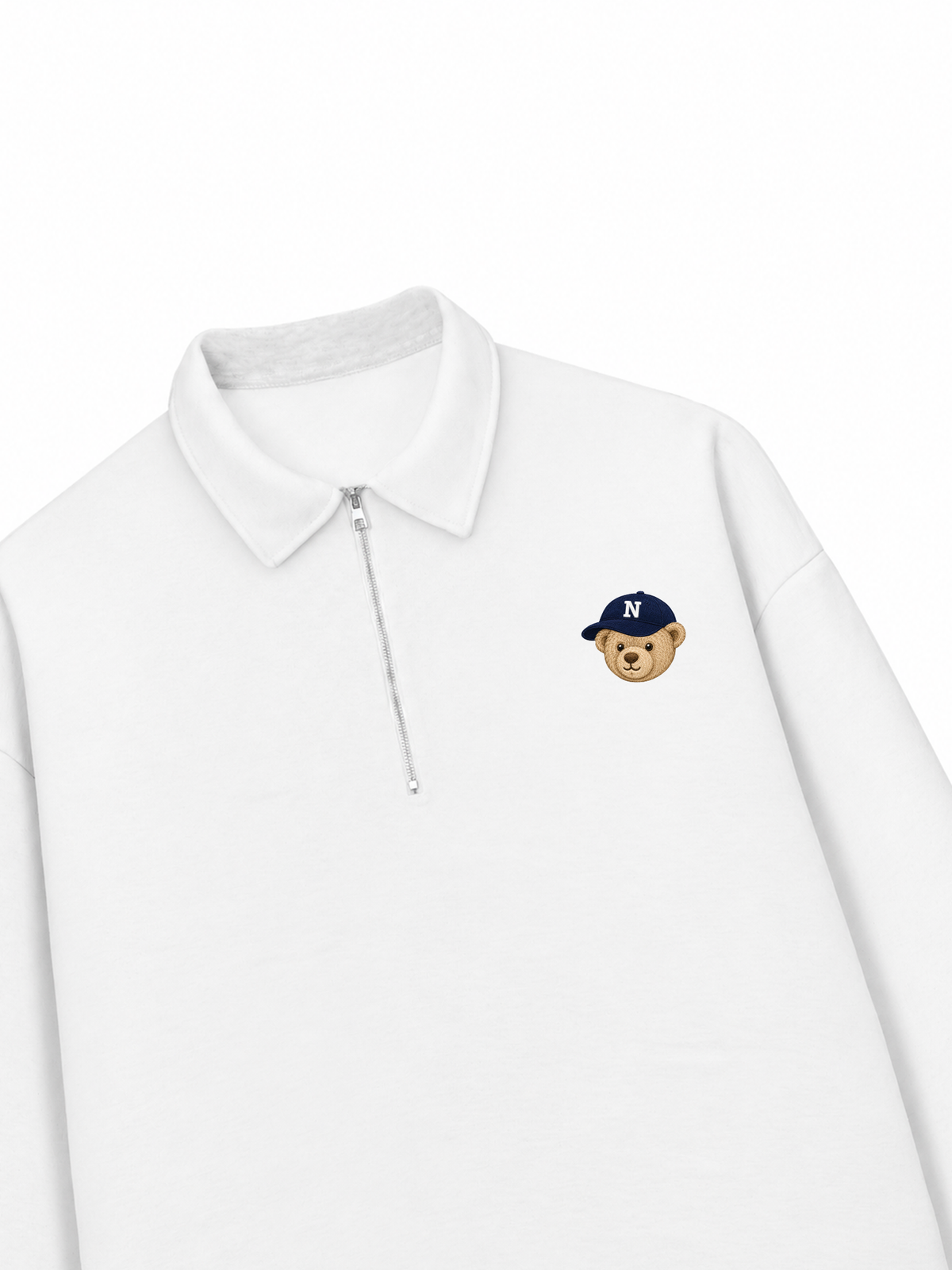 Áo Sweater Polo Nỉ Hai Da Basic Bear
