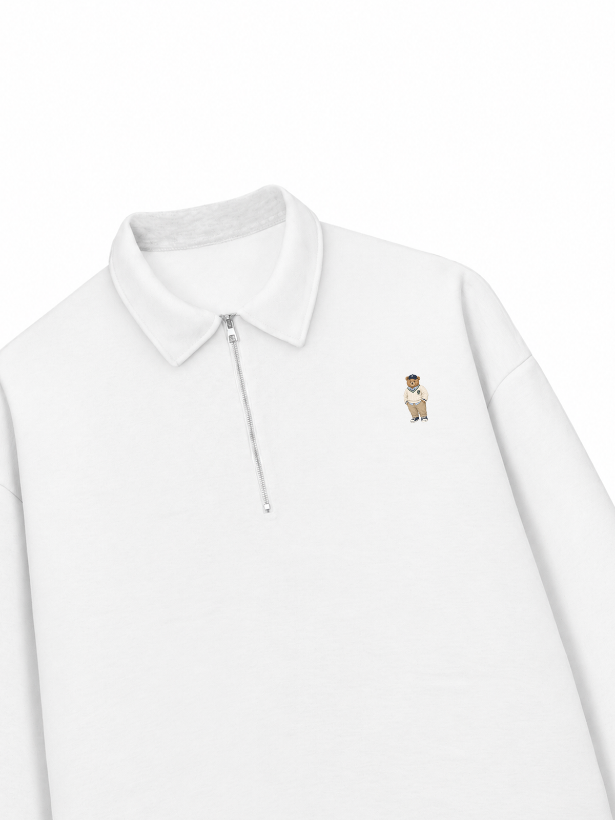 Áo Sweater Polo Nỉ Hai Da Bear