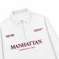 Áo Sweater Polo Nỉ Hai Da Manhattan