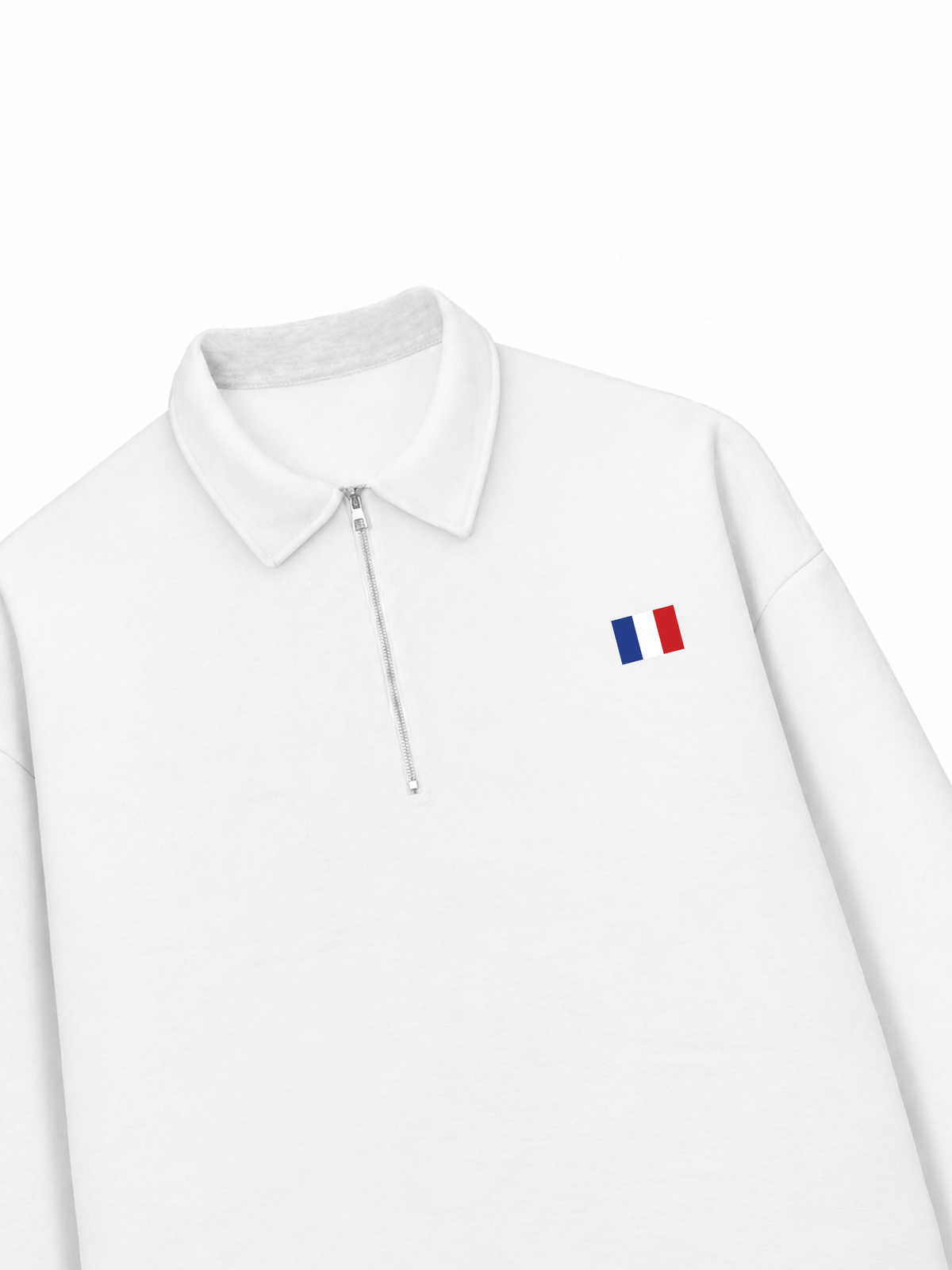 Áo Sweater Polo Nỉ Hai Da Paris Flag