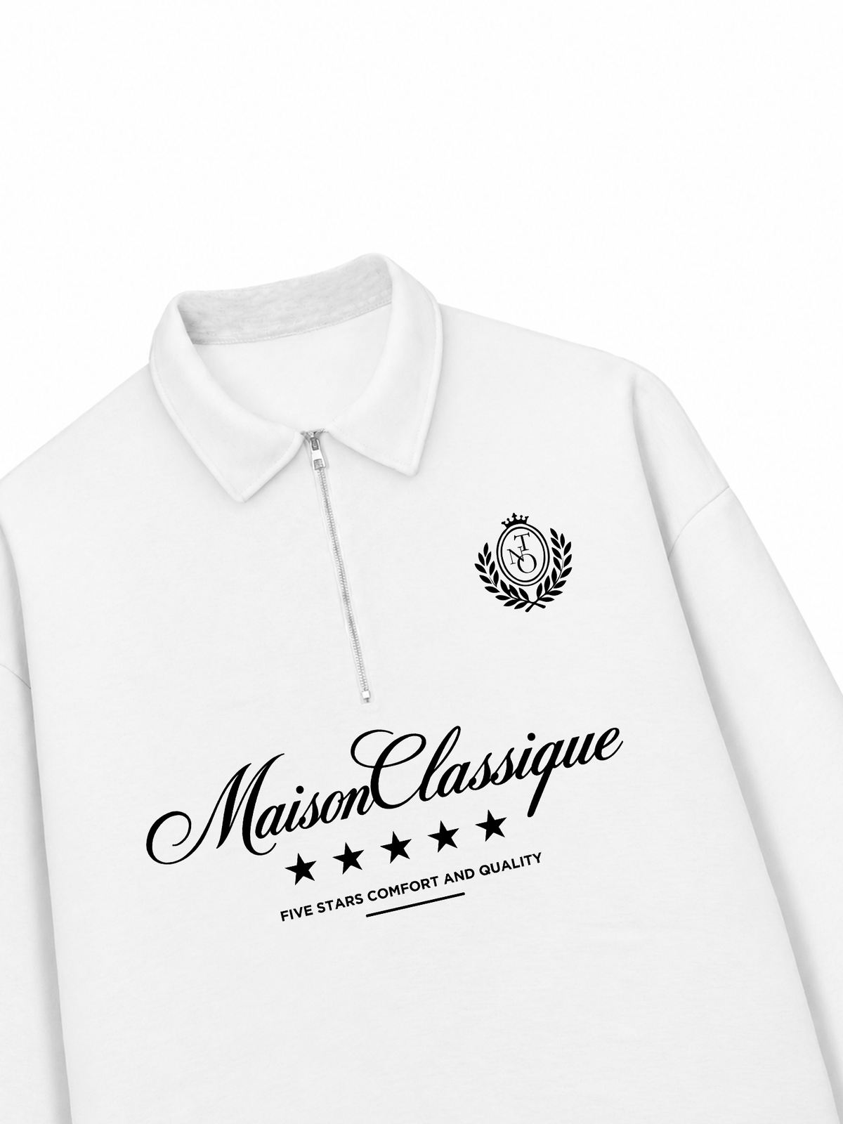 Áo Sweater Polo Nỉ Hai Da MaisonClassique