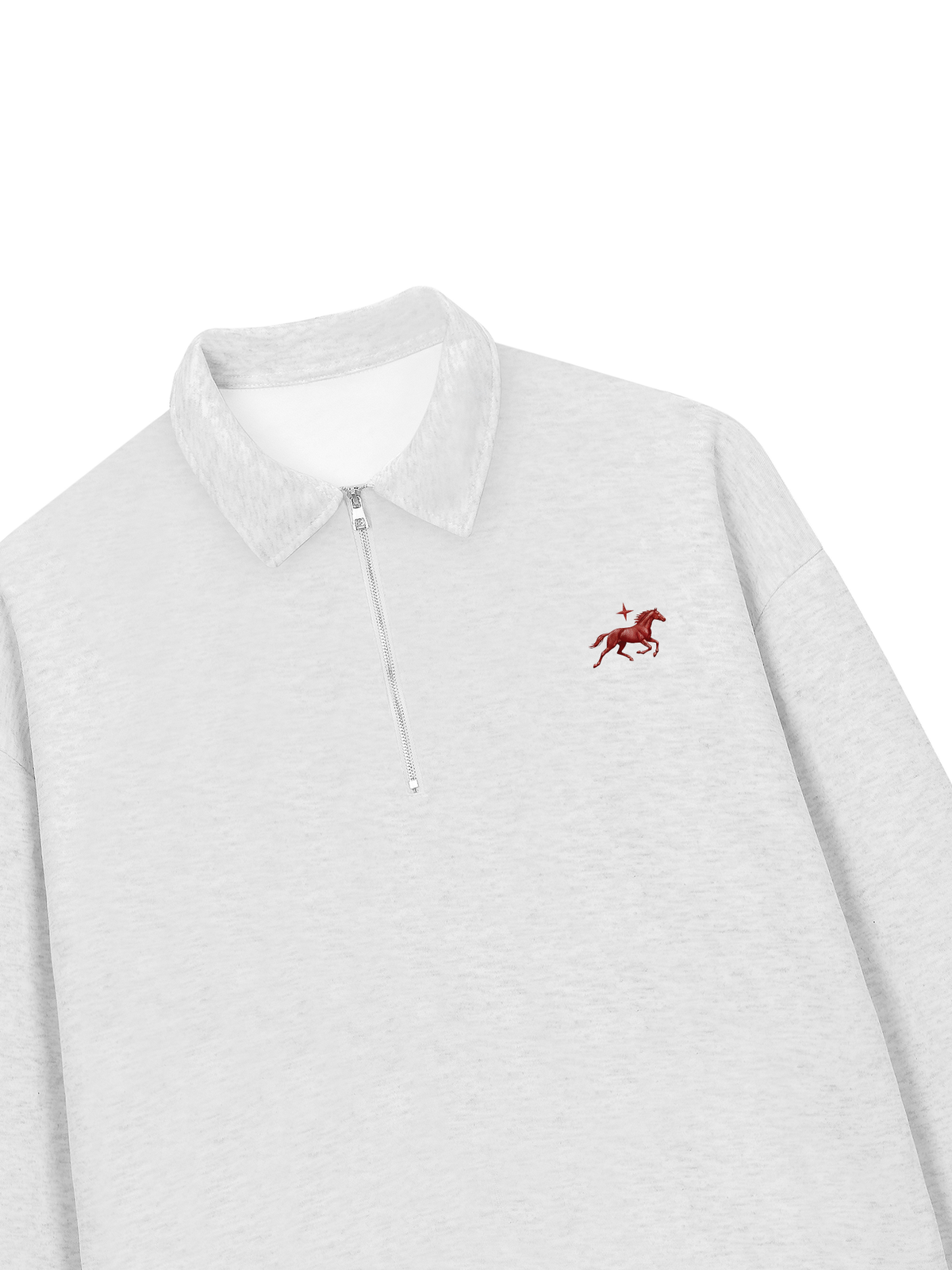 Áo Sweater Polo Nỉ Hai Da Red Horse