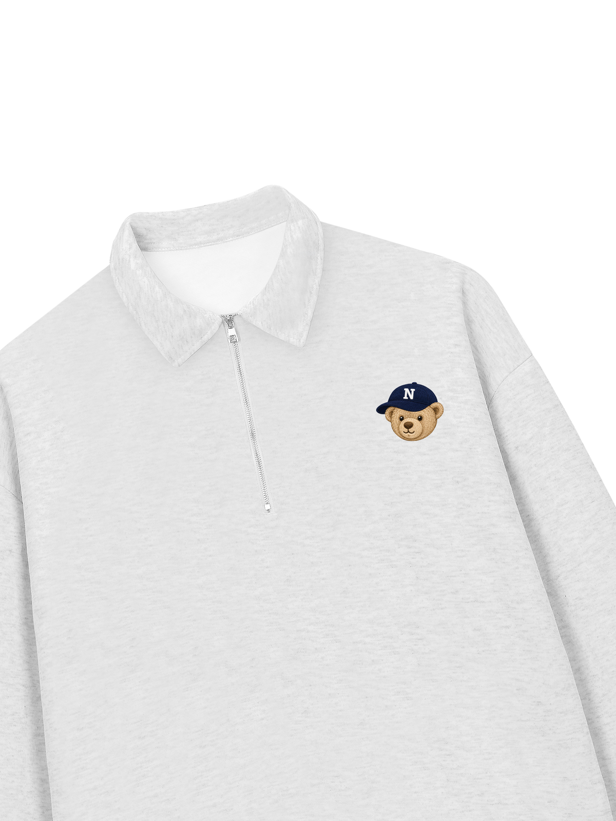 Áo Sweater Polo Nỉ Hai Da Basic Bear