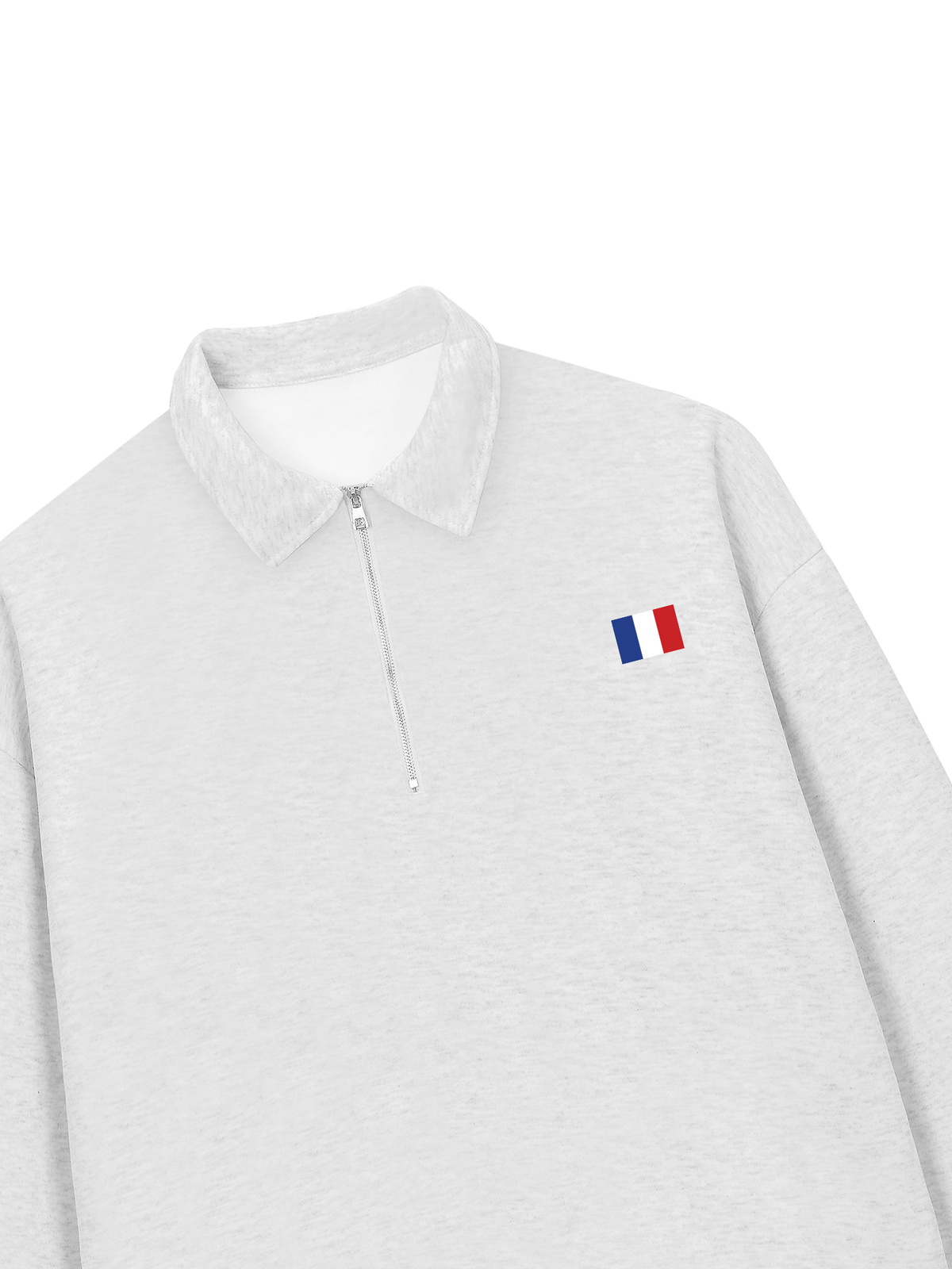 Áo Sweater Polo Nỉ Hai Da Paris Flag