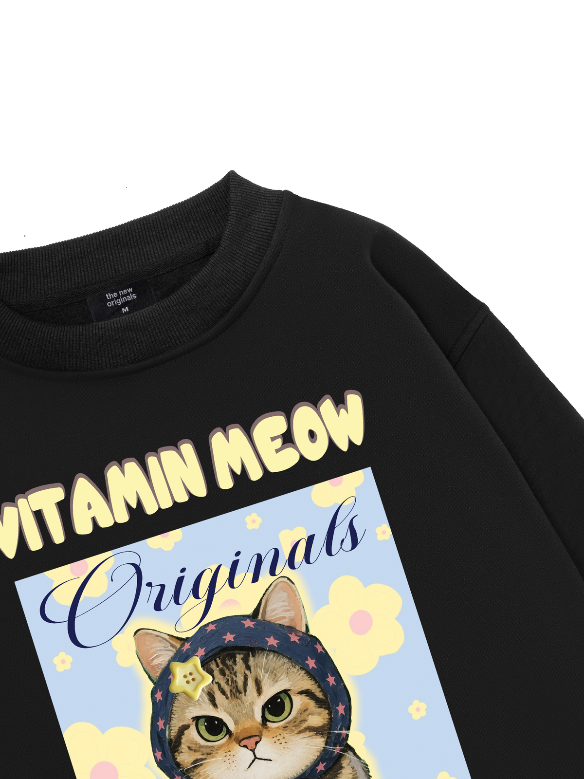 Cutie Vitamin Meow Yellow Flower Sweater