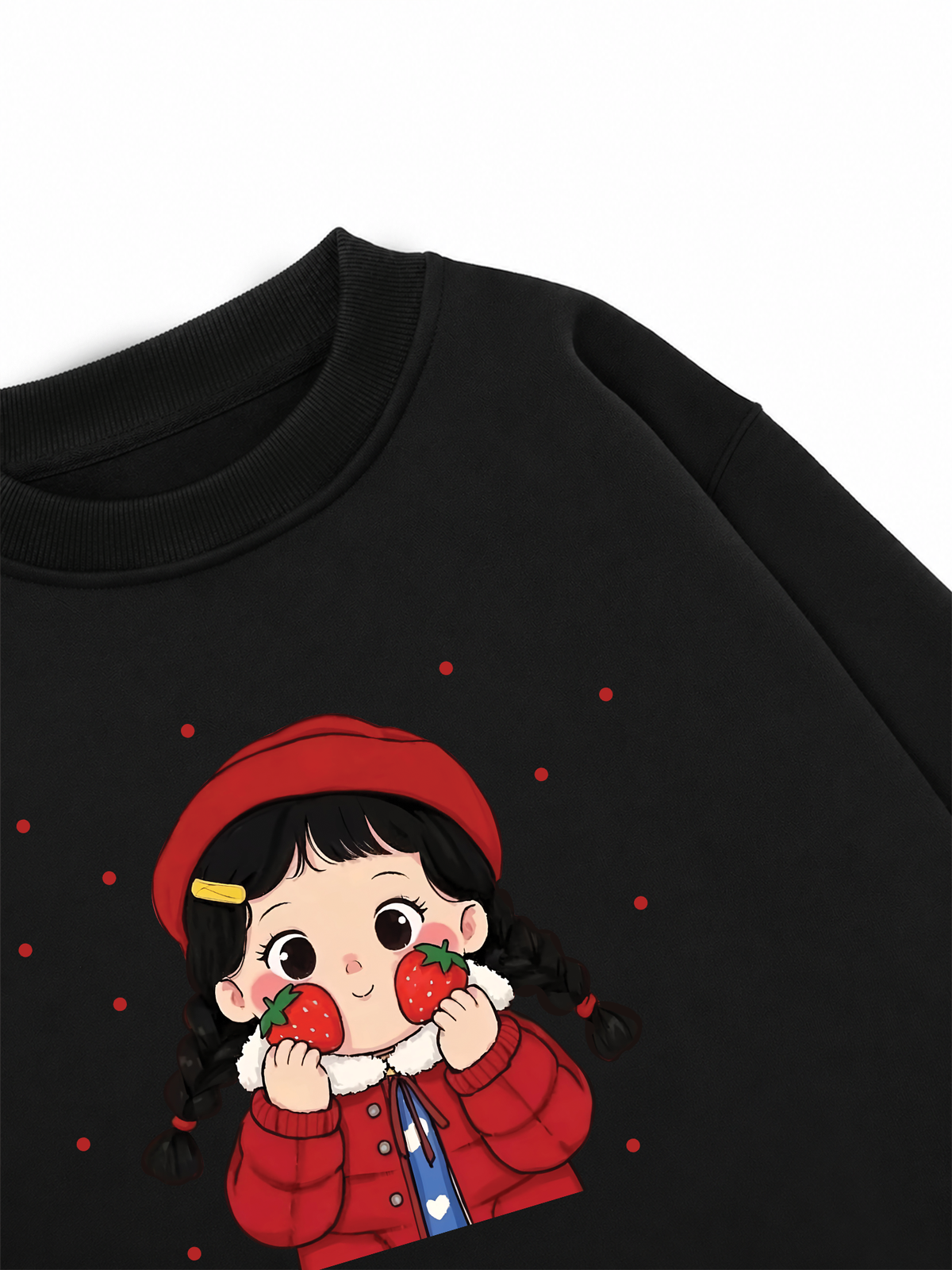 Dolly Girl Cute Strawberry Girl Sweater