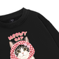 Meowy Cat Pink Plaid Sweater