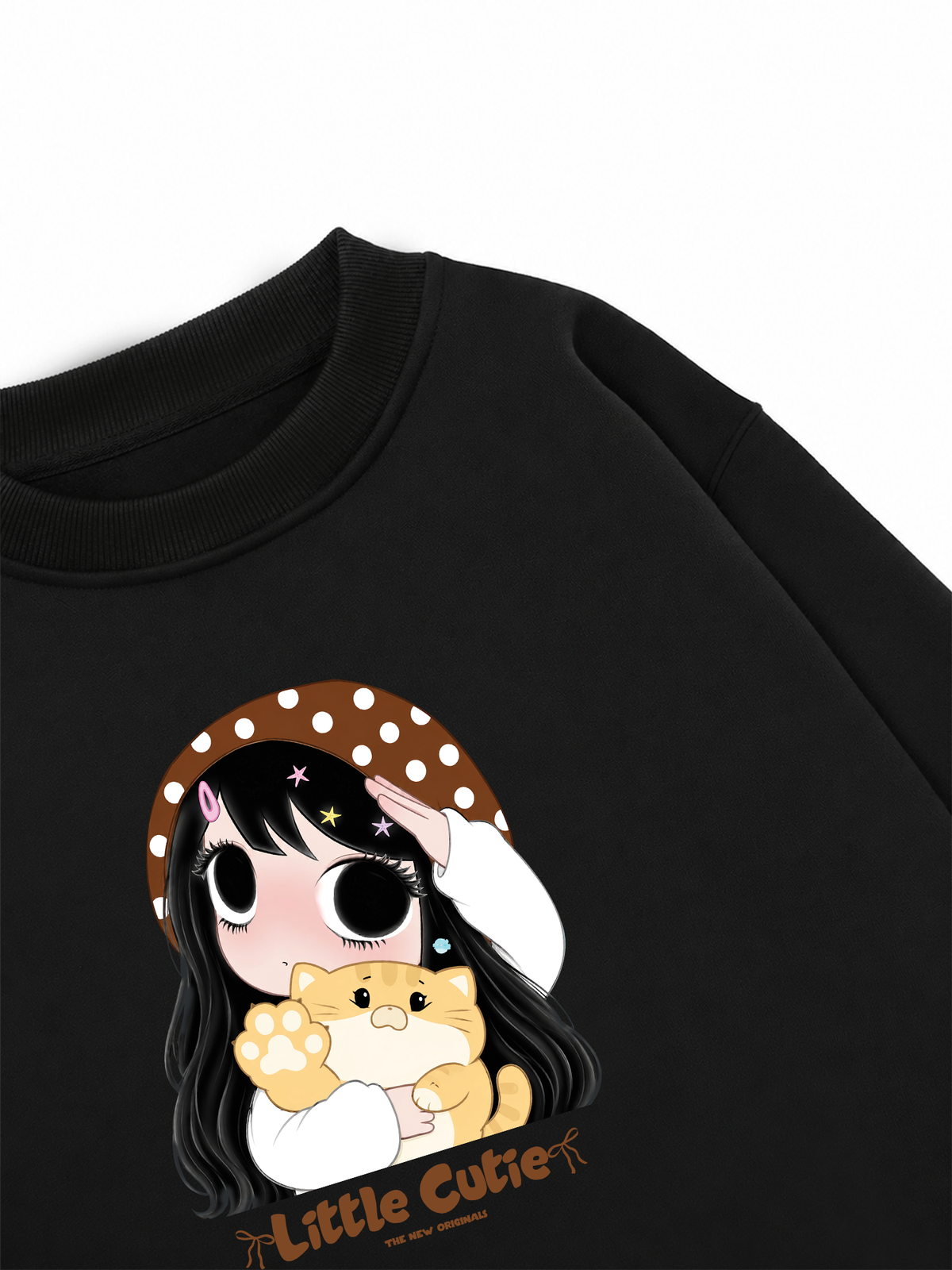 Little Girl Brown Dots Sweater