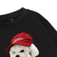 Puppy With Red Hat Sweater