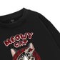 Meowy Cat Red Xmas Plaid Sweater