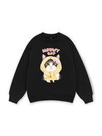 Meowy Cat Yellow Plaid Sweater