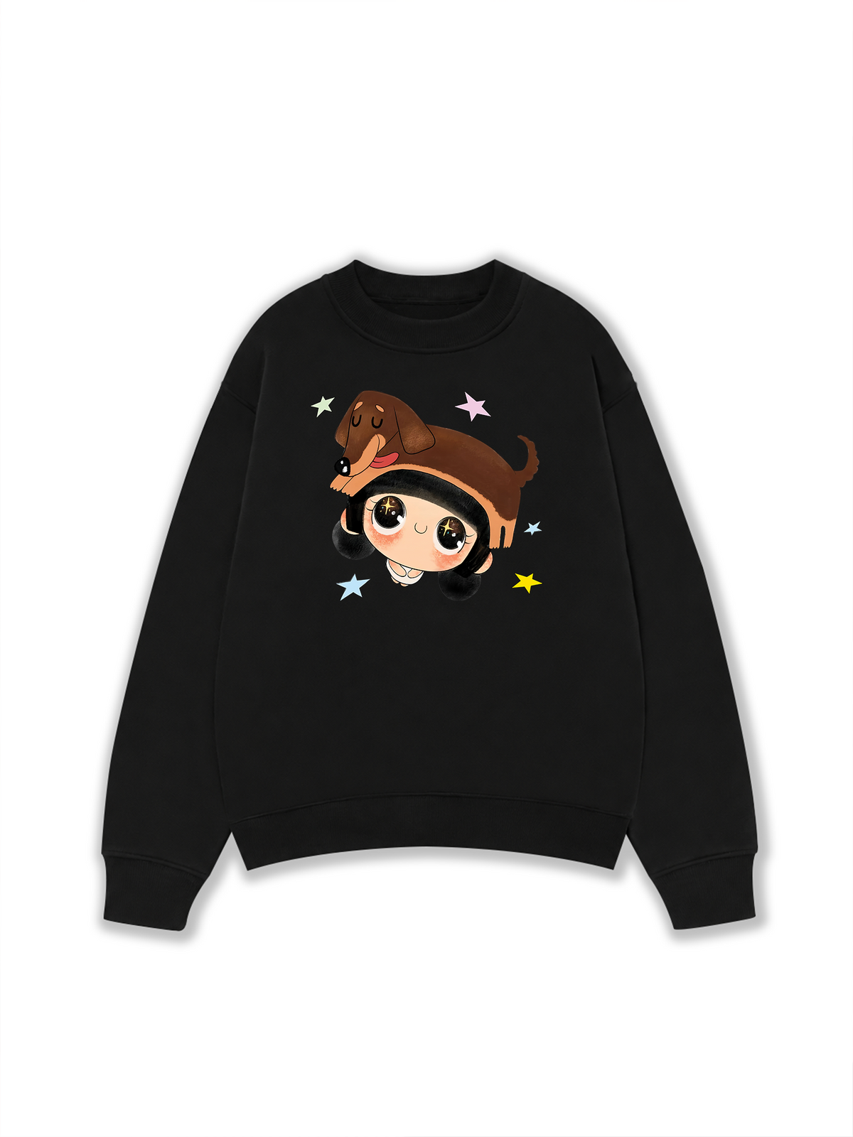 Cute Girl With Dachshund Sweater