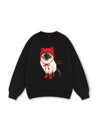 Working O'ttreats Red Meow Sweater