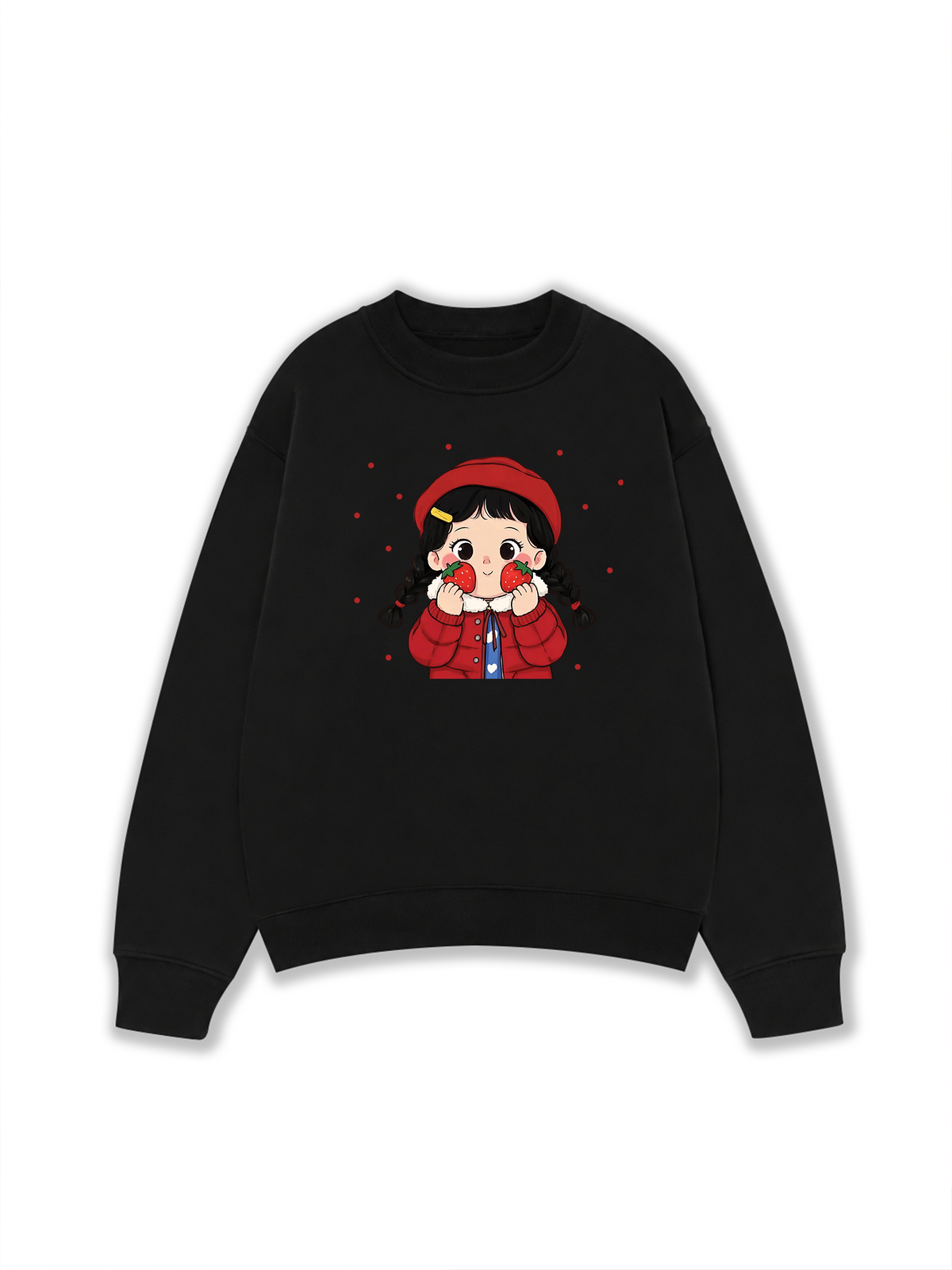 Dolly Girl Cute Strawberry Girl Sweater
