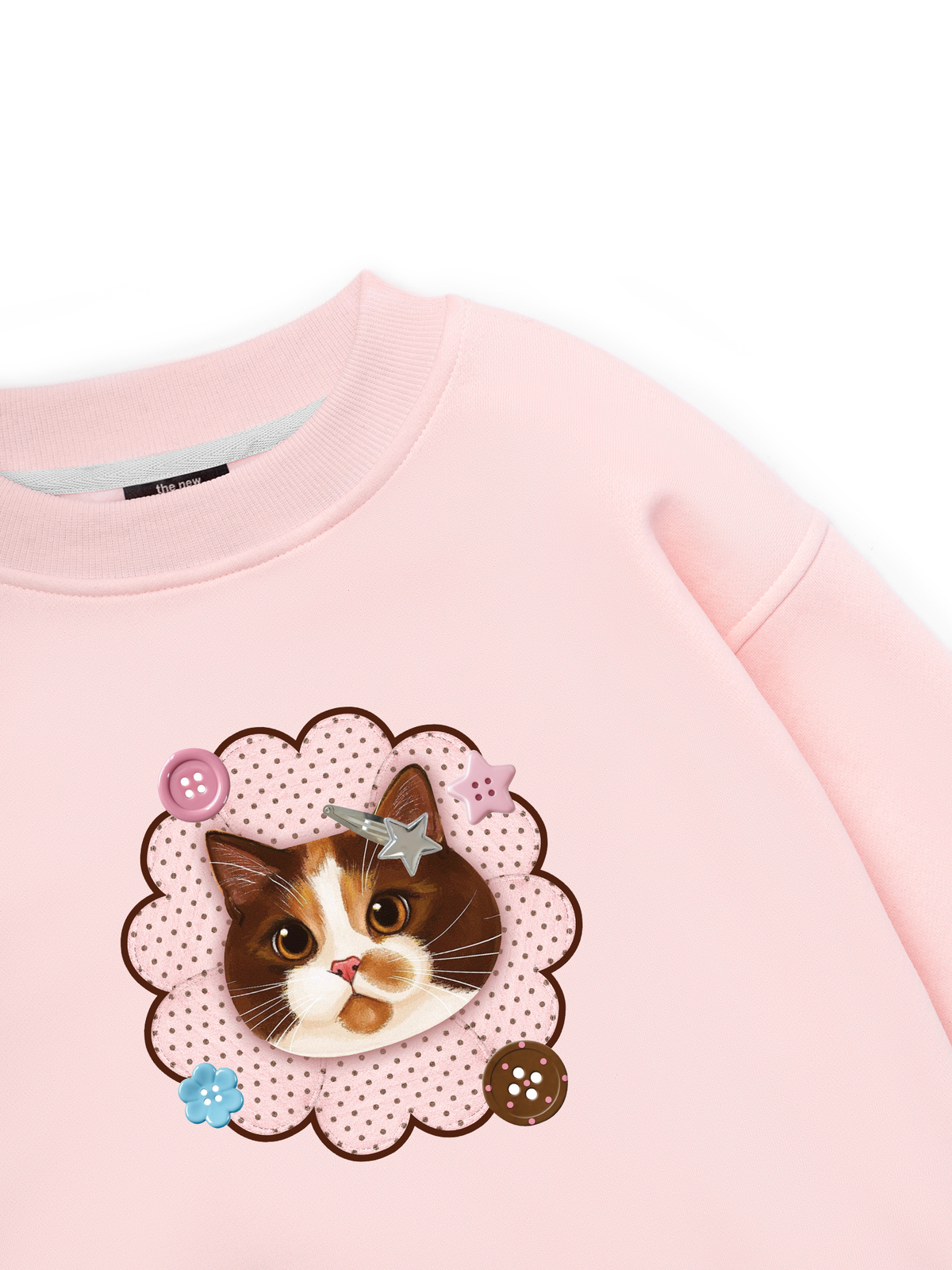 Cute Pink Flower Cat Sweater