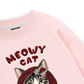 Meowy Cat Red Xmas Plaid Sweater