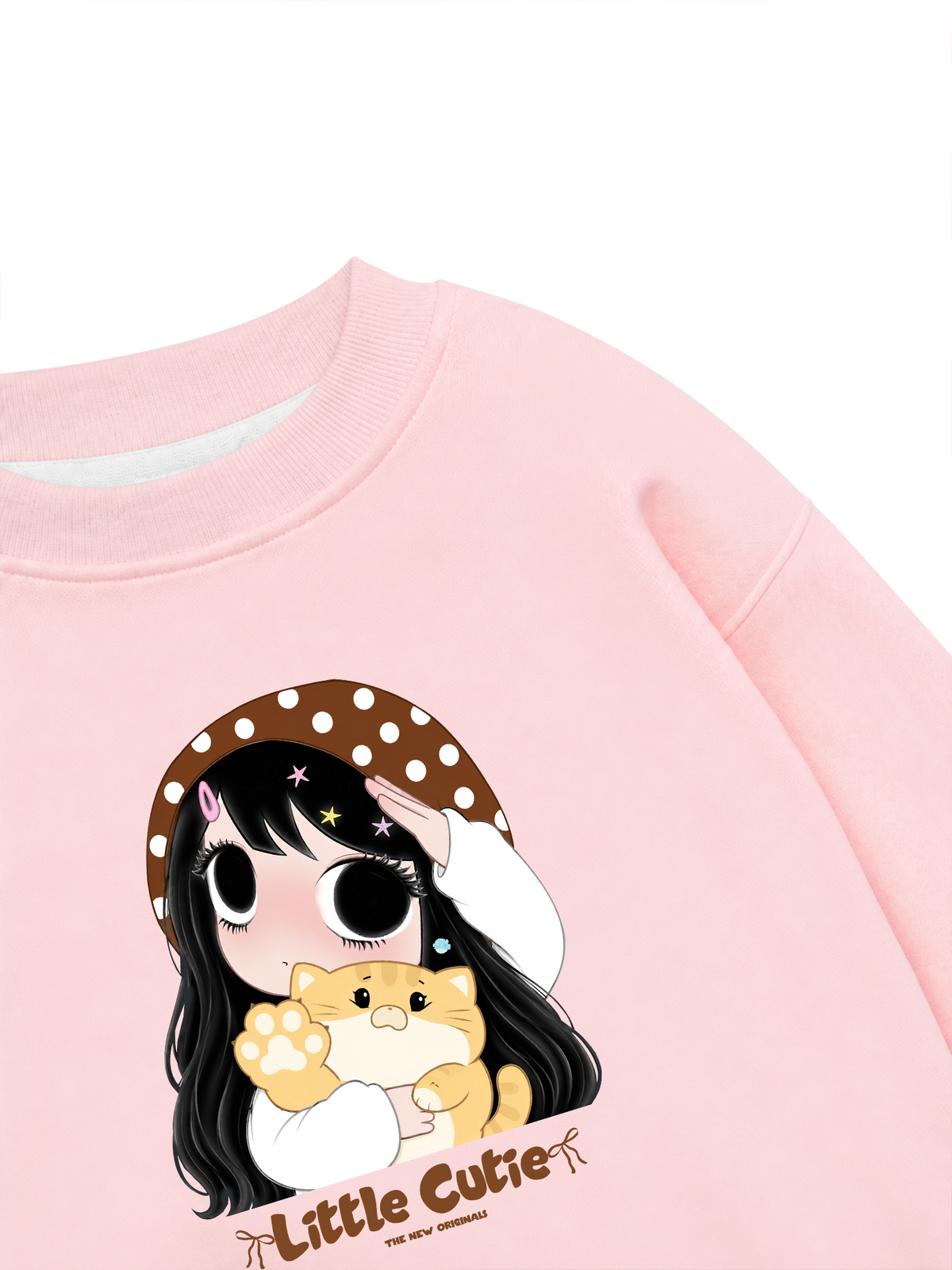 Little Girl Brown Dots Sweater