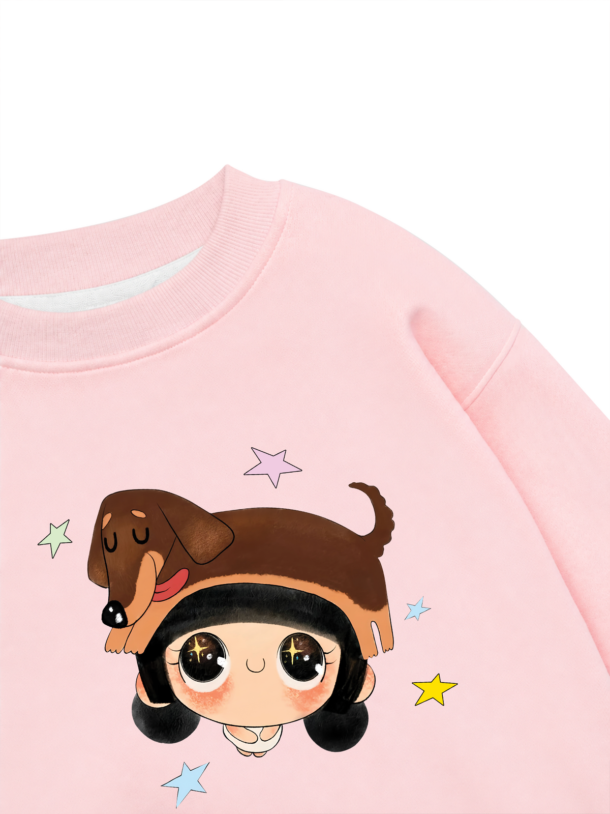 Cute Girl With Dachshund Sweater