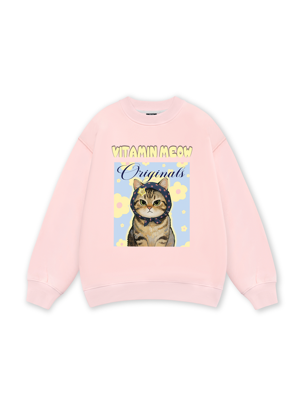 Cutie Vitamin Meow Yellow Flower Sweater