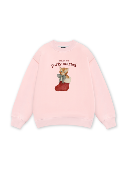 Xmas Cat Party Started Sweater