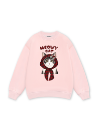 Meowy Cat Red Xmas Plaid Sweater